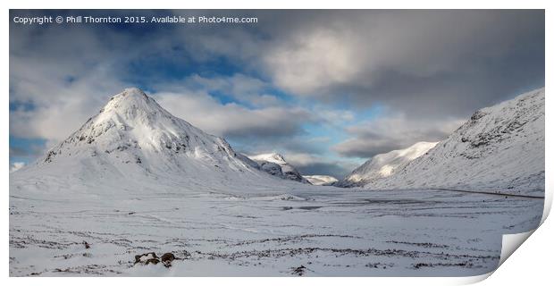 Panoramic view of Buachaille Etive Beag, Glencoe.  Print by Phill Thornton