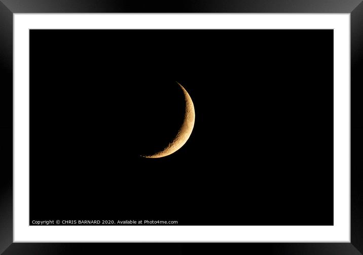 The Crescent Moon Framed Mounted Print by CHRIS BARNARD