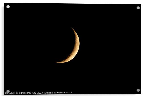 The Crescent Moon Acrylic by CHRIS BARNARD
