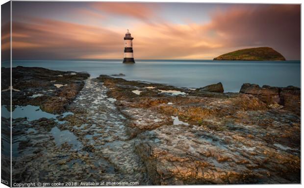 Sunset at Penmon Canvas Print by jim cooke
