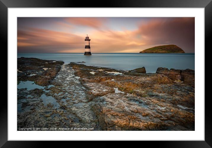 Sunset at Penmon Framed Mounted Print by jim cooke