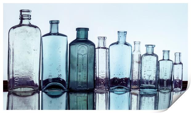 Line of Bottles Print by Kelly Bailey