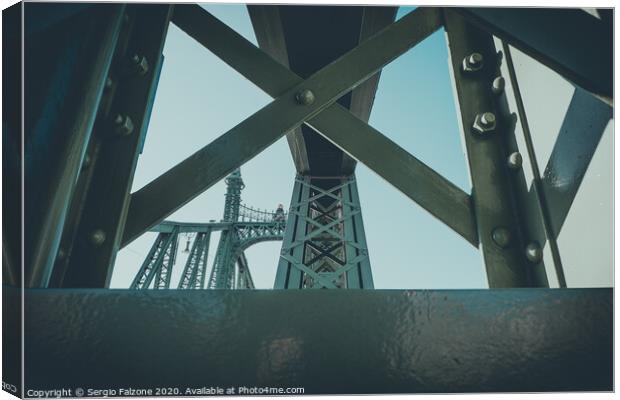 Particular view of the Liberty Bridge, Budapest Canvas Print by Sergio Falzone