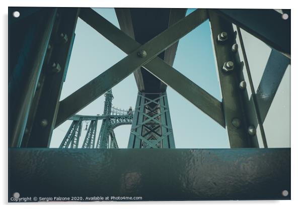 Particular view of the Liberty Bridge, Budapest Acrylic by Sergio Falzone