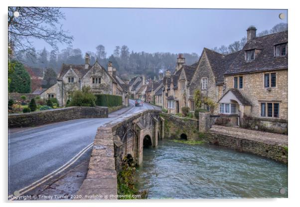 Castle Combe in the Cotswolds Acrylic by Tracey Turner