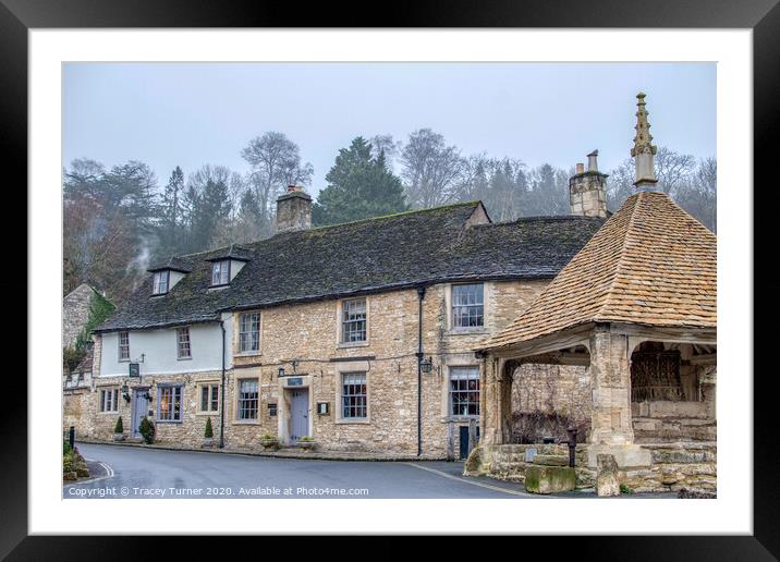 Castle Combe in the Cotswolds Framed Mounted Print by Tracey Turner