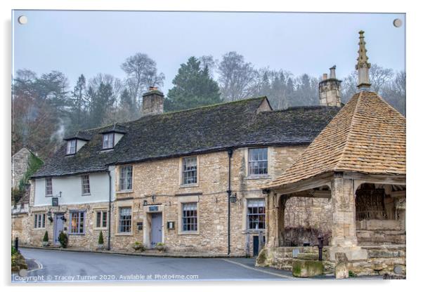 Castle Combe in the Cotswolds Acrylic by Tracey Turner