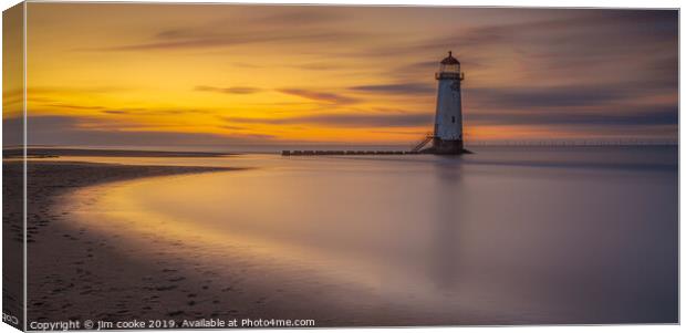 Sunset at Point of Ayre Canvas Print by jim cooke