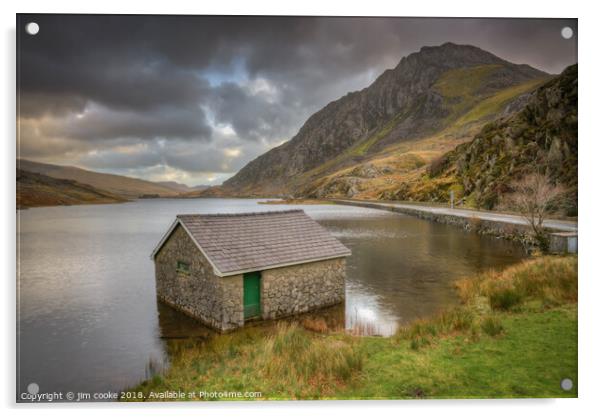 The Boathouse at Llyn Ogwen Acrylic by jim cooke