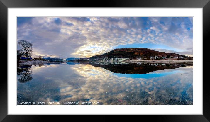 Cloud reflections in Loch Portree Framed Mounted Print by Richard Smith