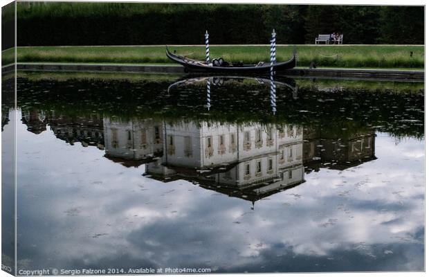 Reflections in the Castle of Venaria Reale, Turin  Canvas Print by Sergio Falzone
