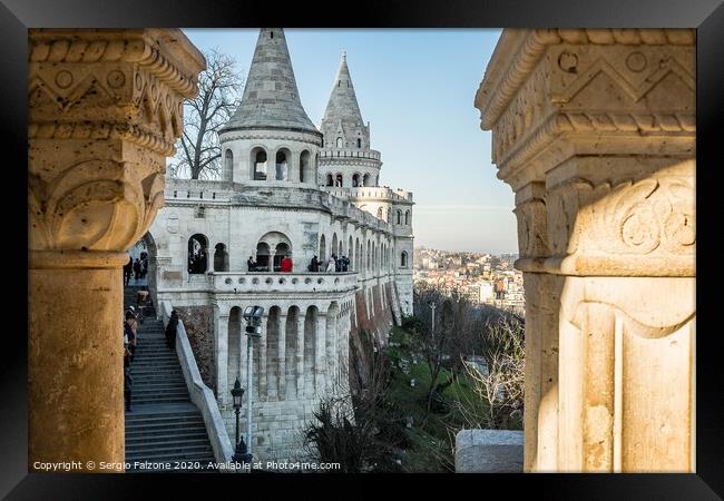 Fisherman's Bastion in Budapest Framed Print by Sergio Falzone