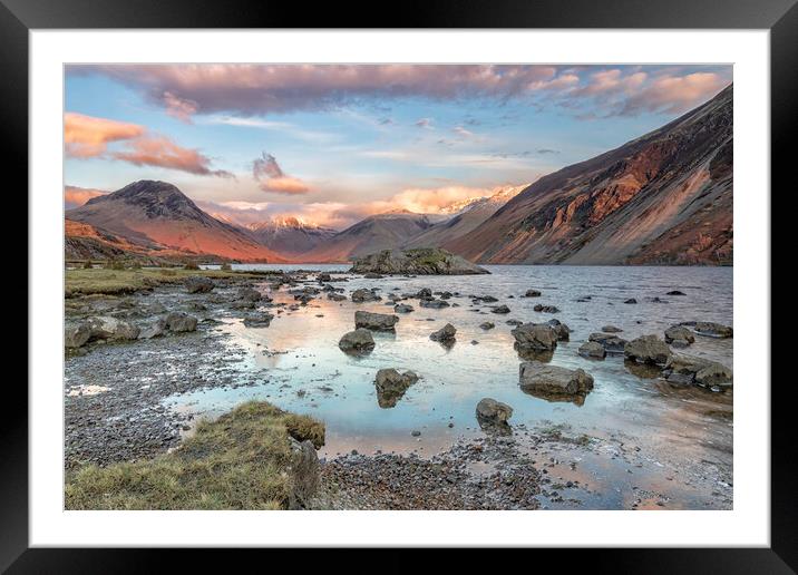 Majestic Sunset over Wastwater Framed Mounted Print by James Marsden