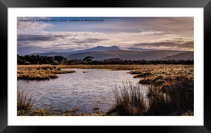 Brecon Beacons In Winter Framed Mounted Print by RICHARD MOULT