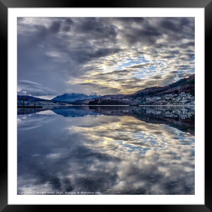 Sky cloud reflected Framed Mounted Print by Richard Smith