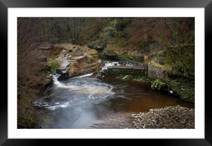 The Avon Mellte river on the gunpowder trail Framed Mounted Print by Leighton Collins