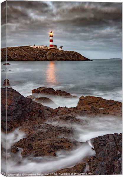 Butt of Lewis Lighthouse Canvas Print by Norman Ferguson