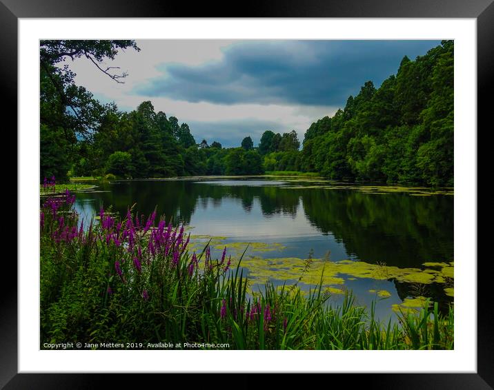 Clouds Gathering over the Lake Framed Mounted Print by Jane Metters