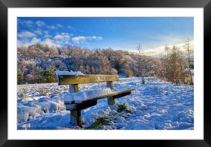 Snowed in, Bargoed South Wales Framed Mounted Print by Gordon Maclaren