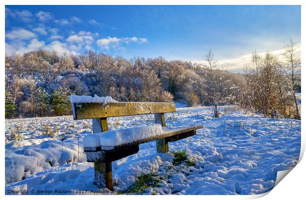 Snowed in, Bargoed South Wales Print by Gordon Maclaren