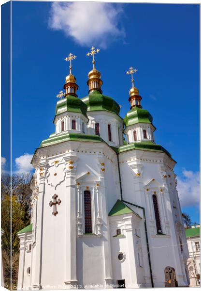 Saint George Cathedral Vydubytsky Monastery Kiev Ukraine Canvas Print by William Perry