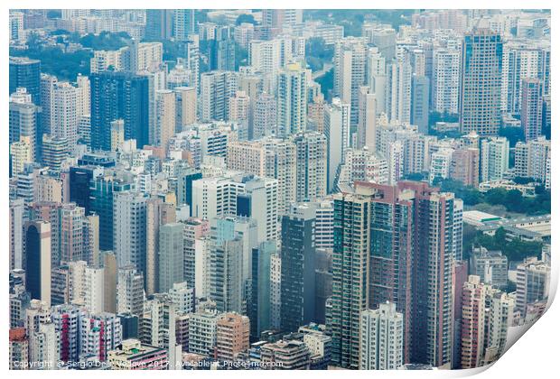 Hong Kong skyscrapers  Print by Sergio Delle Vedove