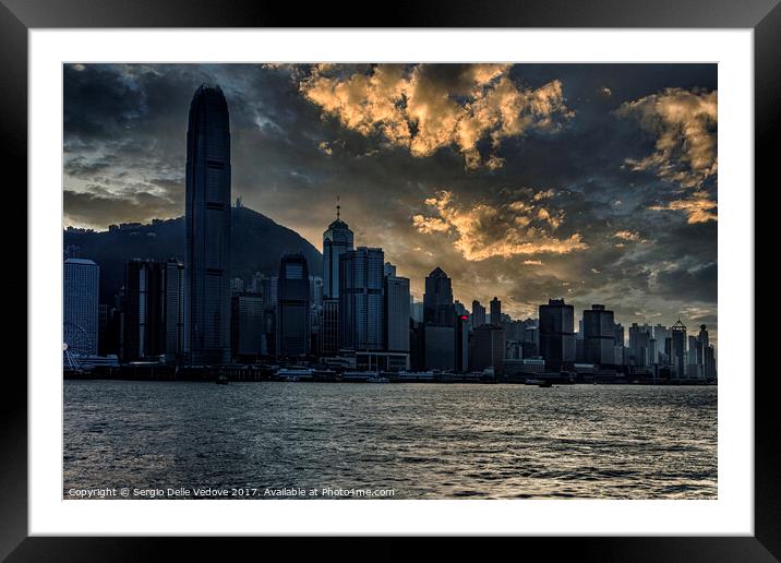 Hong Kong Island  Framed Mounted Print by Sergio Delle Vedove