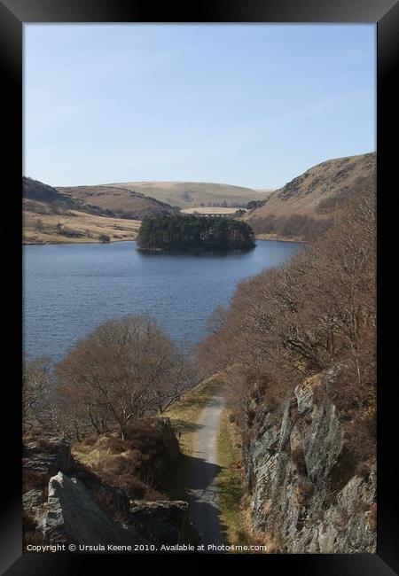 View from above Devil's Gulch Elan valley Framed Print by Ursula Keene