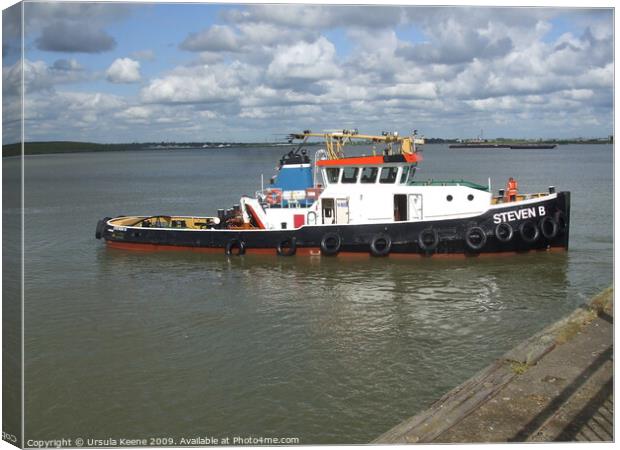 Tug Steven B  Canvas Print by Ursula Keene