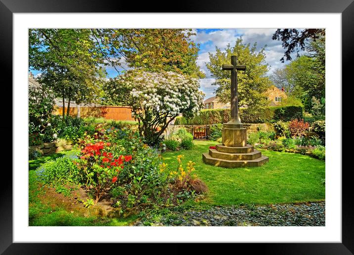 Woolley War Memorial Garden Framed Mounted Print by Darren Galpin