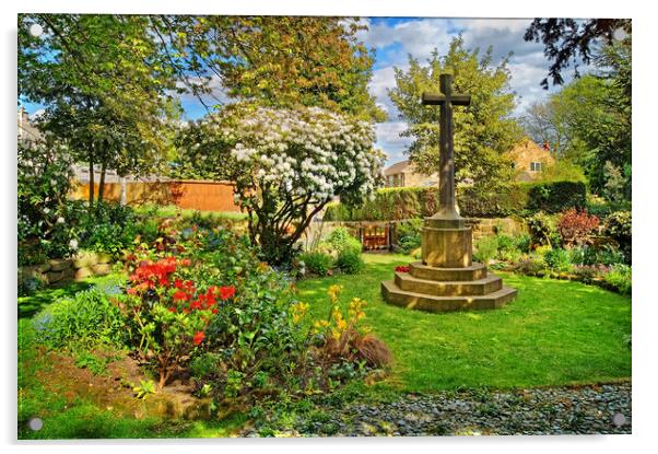 Woolley War Memorial Garden Acrylic by Darren Galpin