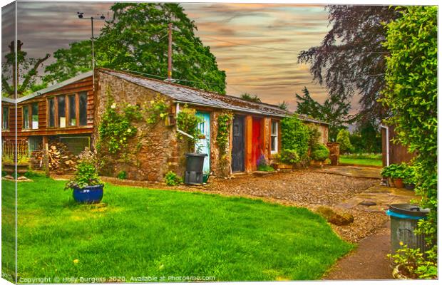Old Barn Cottage Appleby in Westmorland Canvas Print by Holly Burgess