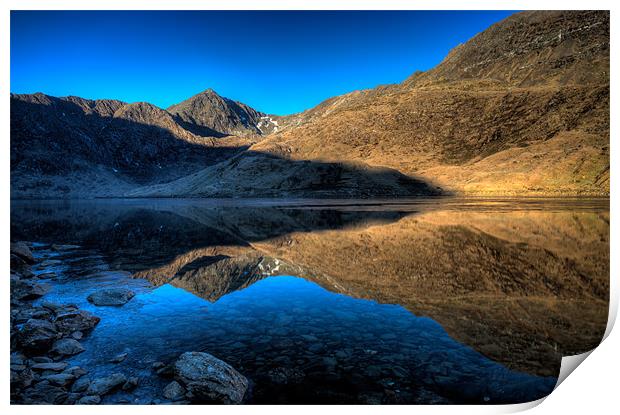 Snowdon and Llyn Llydaw Print by Rory Trappe