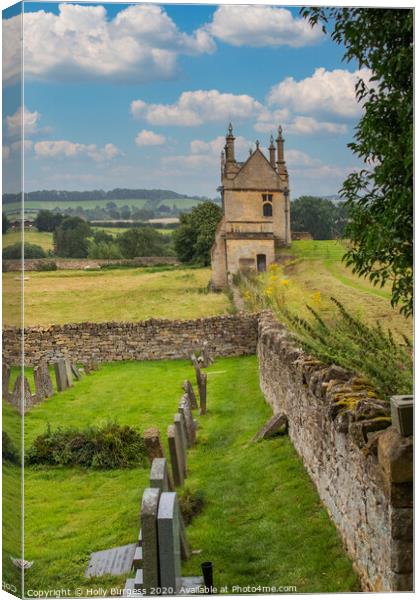 Twilight Reverence at Chipping Norton Church Canvas Print by Holly Burgess