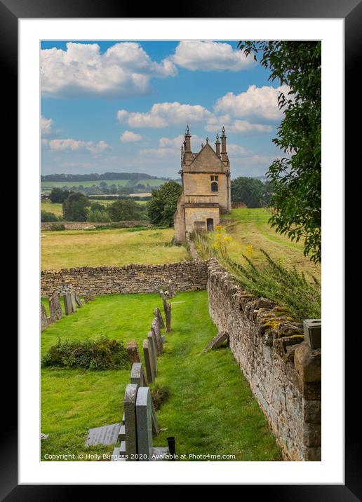 Twilight Reverence at Chipping Norton Church Framed Mounted Print by Holly Burgess