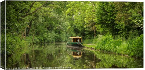 Monmouthshire and Brecon Canal Canvas Print by Heidi Stewart