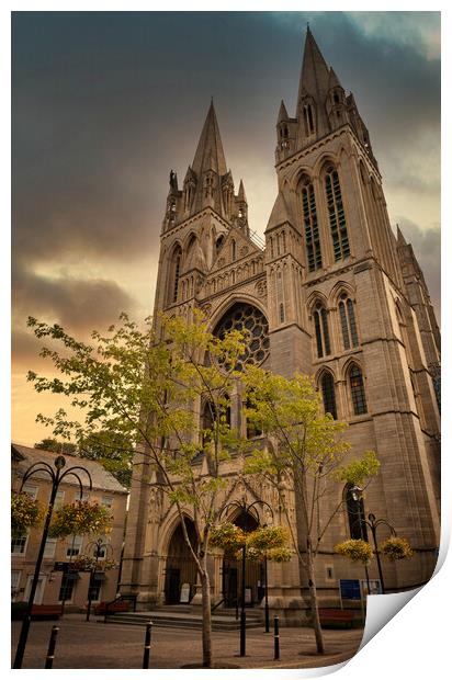 Truro Cathedral Print by Richard Downs