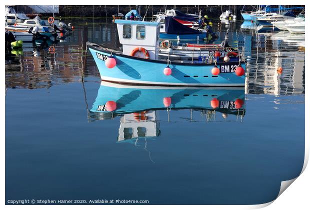 Boat Reflection Print by Stephen Hamer