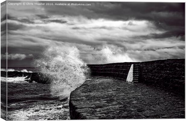 Waves over the Cobb Canvas Print by Chris Thaxter