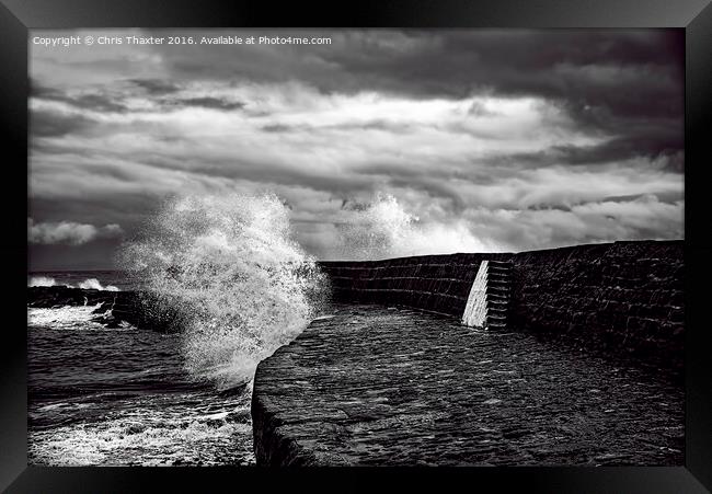 Waves over the Cobb Framed Print by Chris Thaxter