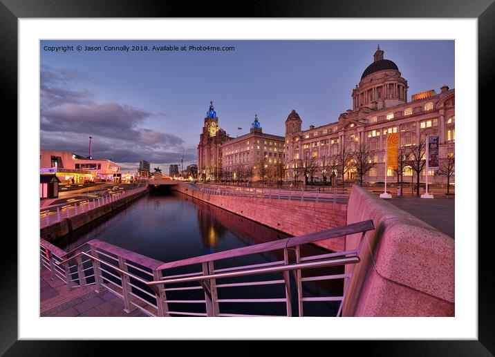 Liverpool Dusk. Framed Mounted Print by Jason Connolly