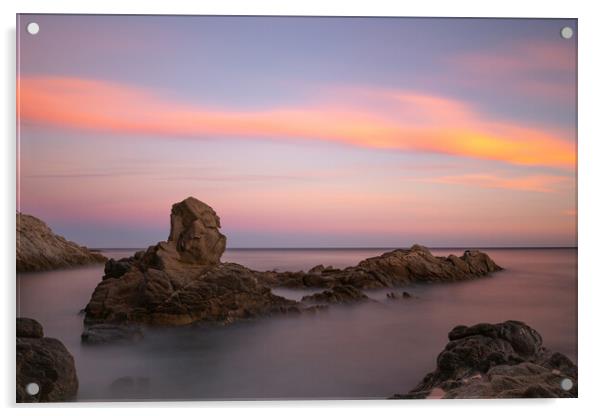 Nice long exposure picture from a Spanish coastal, Costa Brava Acrylic by Arpad Radoczy
