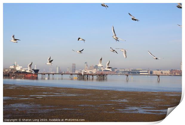 The Urban Angels of Rock Ferry Print by Photography by Sharon Long 