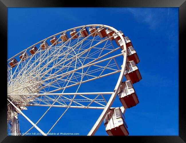 Ferris Wheel at Nottingham square. Framed Print by john hill