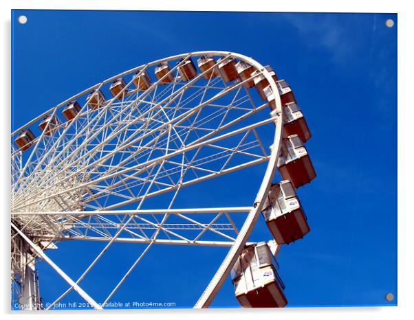 Ferris Wheel at Nottingham square. Acrylic by john hill