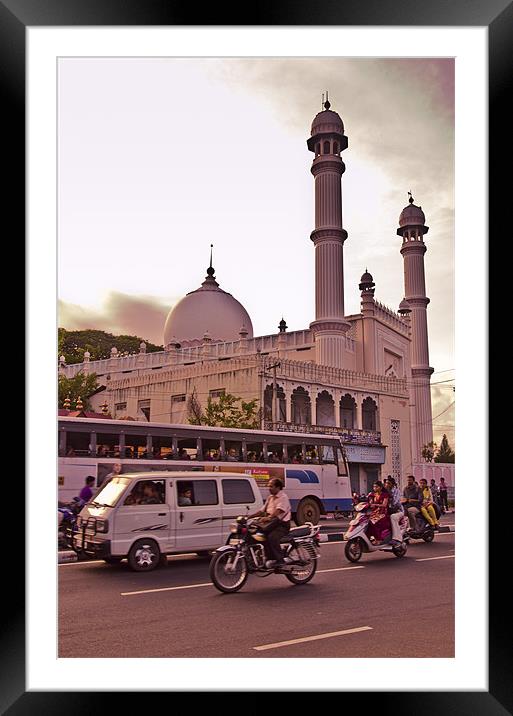 friday mosque Framed Mounted Print by Hassan Najmy
