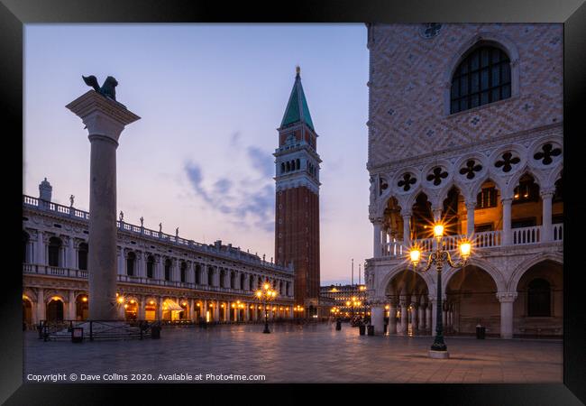 Piazza San Mark / Piazza St Mark, Venice, Italy Framed Print by Dave Collins