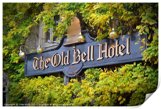 The Old Bell Hotel Malmesbury Print by Ollie Hully