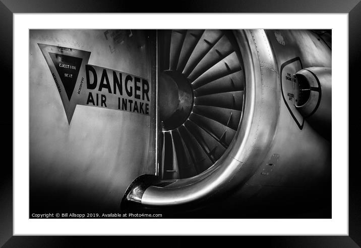 Danger - Air Intake. Framed Mounted Print by Bill Allsopp