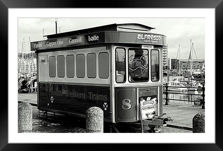 An Old Plymouth Tram Framed Mounted Print by Peter F Hunt